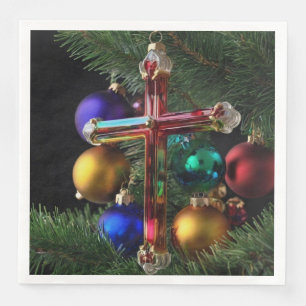 Christian Cross Christmas Napkin