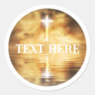 Christian Cross  Classic Round Sticker