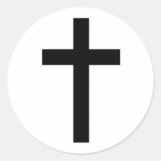 "CHRISTIAN CROSS" CLASSIC ROUND STICKER
