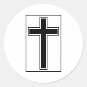 Christian Cross Classic Round Sticker
