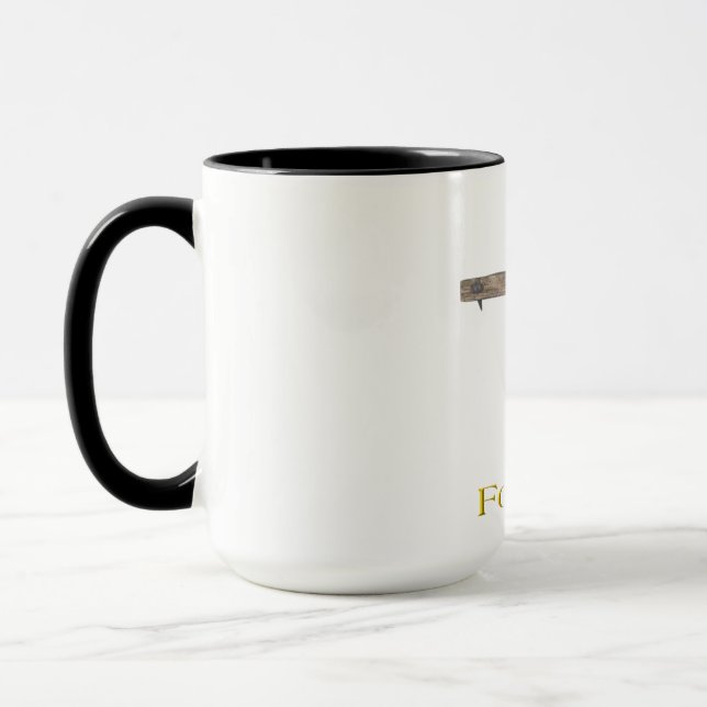 christian cross coffee mug (Left)