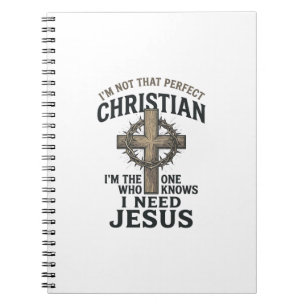 Christian Cross Crown of Thorns Vintage Faith Shir Notebook