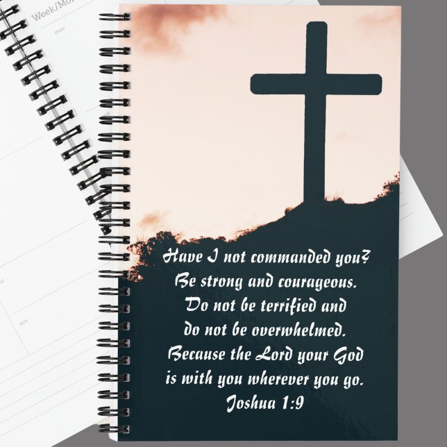 Christian Cross Custom Bible Verse Joshua 1:9 Planner (Creator Uploaded)