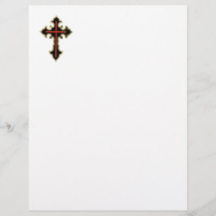 Christian cross custom letterhead