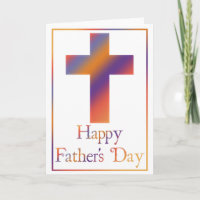 Christian Cross Design 4 Happy Father's Day Card