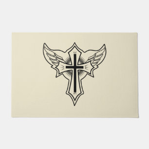 Christian cross doormat
