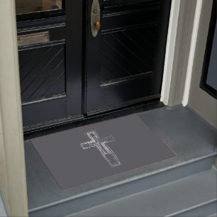 Christian cross doormat