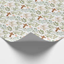 Christian Cross Dove Floral