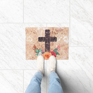 Christian Cross Easter Jesus Baptist Catholic Love Doormat