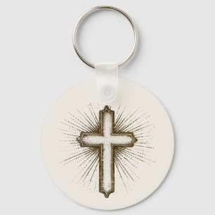 Christian Cross Faith Protection Prayer Key Ring