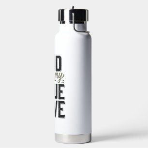 Christian Cross God Is My True Love Vector Water Bottle