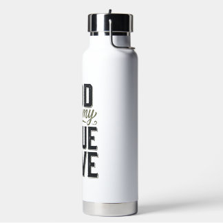 Christian Cross God Is My True Love Vector Water Bottle