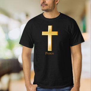 Christian Cross Gold Symbol T-Shirt