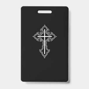 Christian cross ID badge