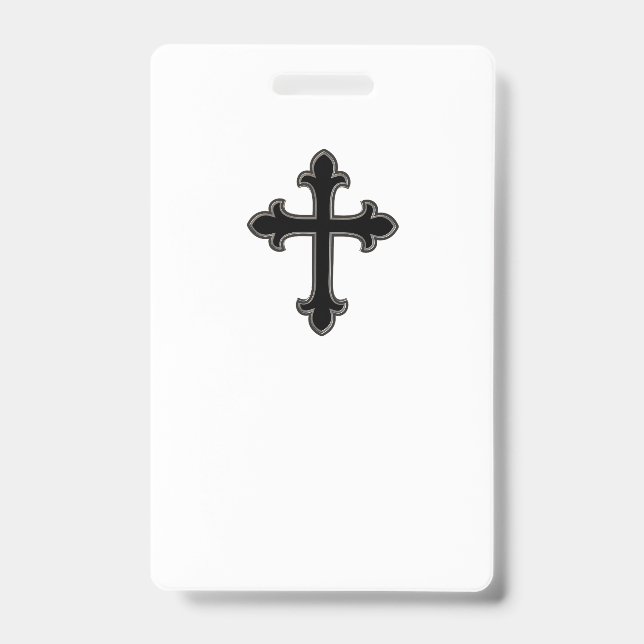 Christian cross ID badge (Front)