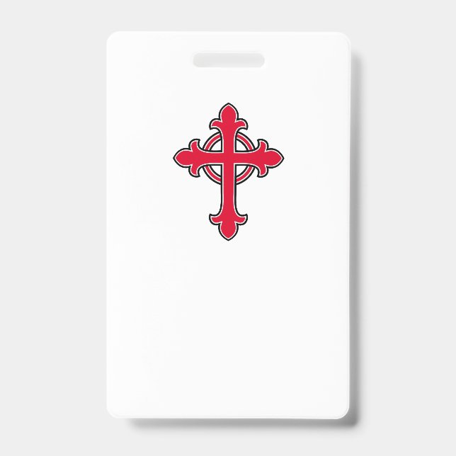 Christian cross ID badge (Front)