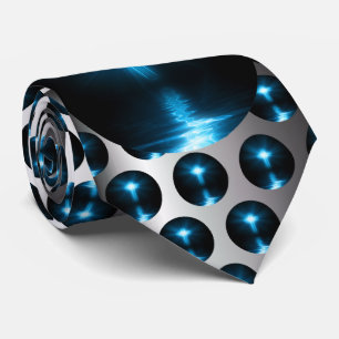 Christian Cross in Blue Light Tie