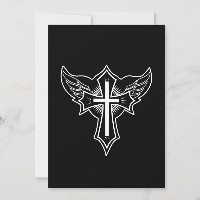 Christian cross invitation (Front)