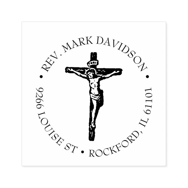 Christian Cross Jesus Christ Crucifix Rubber Stamp (Imprint)