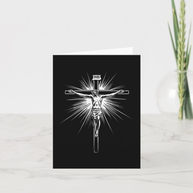 Christian Cross Jesus Christ Men Women Christians  Card (Front)