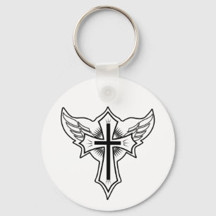 Christian cross key ring