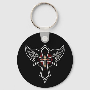 Christian cross key ring