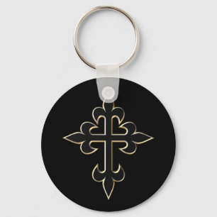 Christian cross key ring