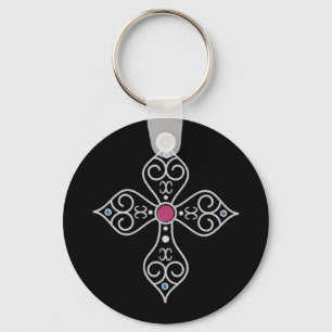Christian cross key ring
