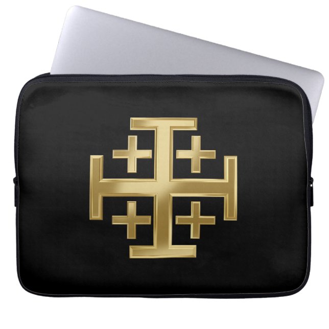 Christian cross laptop sleeve (Front)