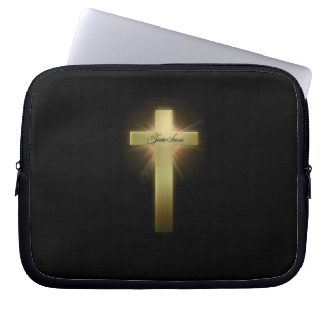 Christian Cross Laptop Sleeve (Front)