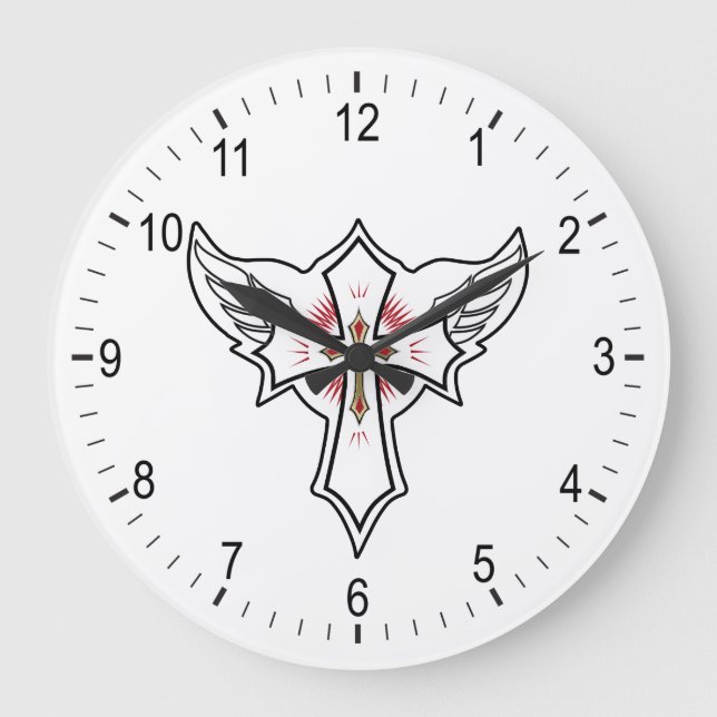 Christian cross large clock (Front)