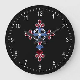 Christian cross large clock