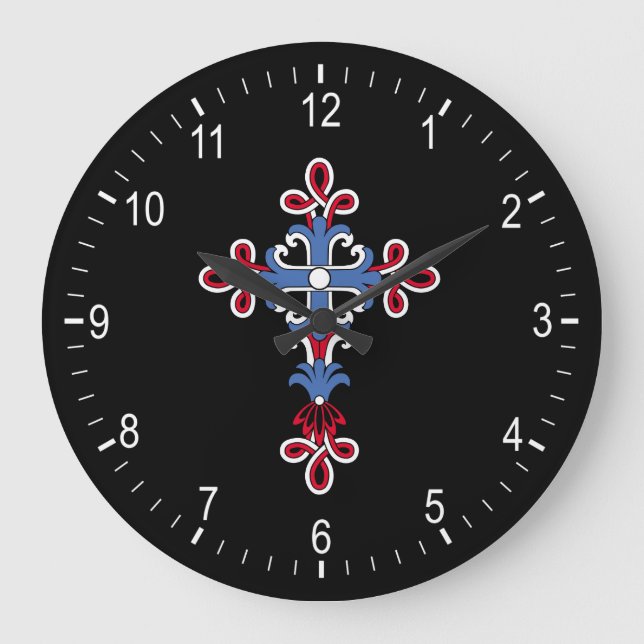 Christian cross large clock (Front)
