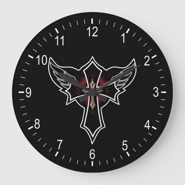 Christian cross large clock (Front)