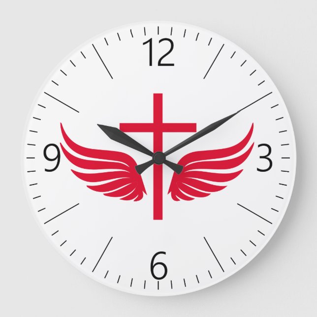 Christian cross large clock (Front)