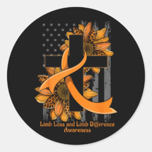 Christian Cross Limb Loss And Limb Difference Classic Round Sticker