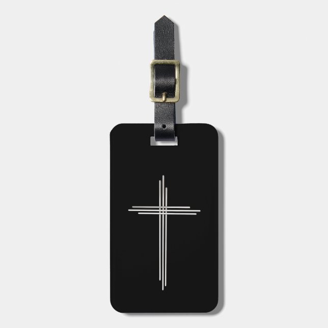 Christian cross luggage tag (Front Vertical)
