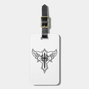 Christian cross luggage tag