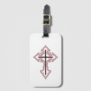 Christian cross luggage tag