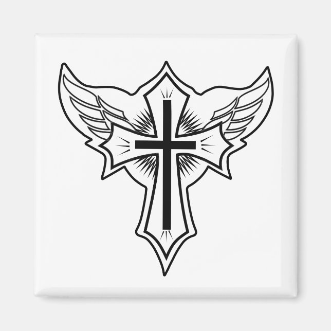 Christian cross magnet (Front)
