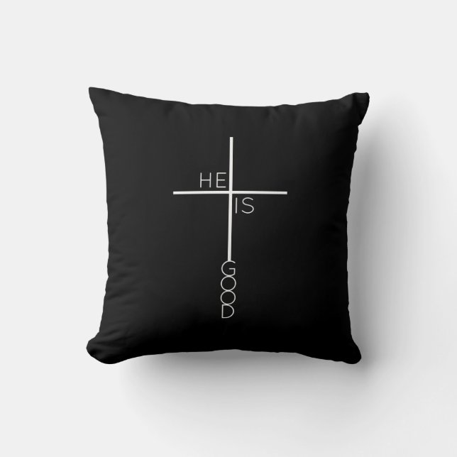 Christian Cross Modern Minimalist Abstract Cushion (Front)