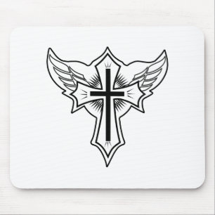 Christian cross mouse pad