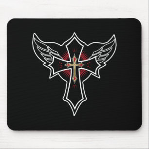 Christian cross mouse pad