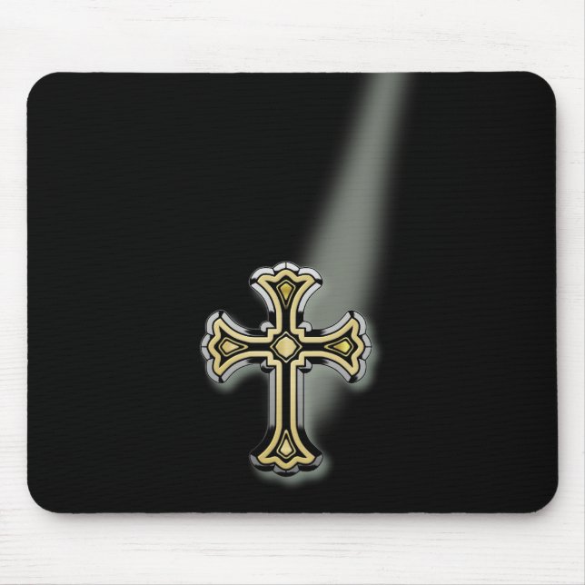 Christian Cross Mouse Pad (Front)