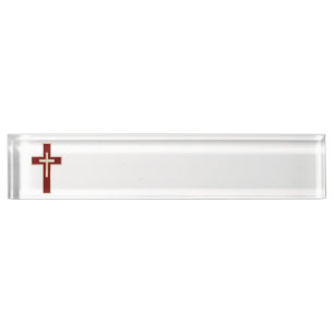 Christian cross nameplate