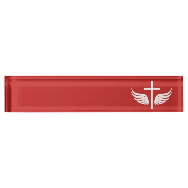 Christian cross nameplate (Front)