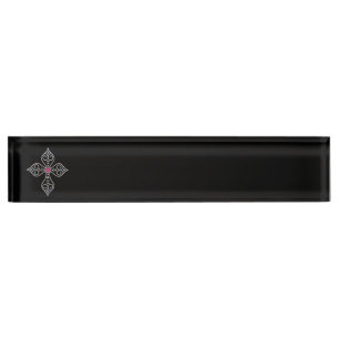 Christian cross nameplate