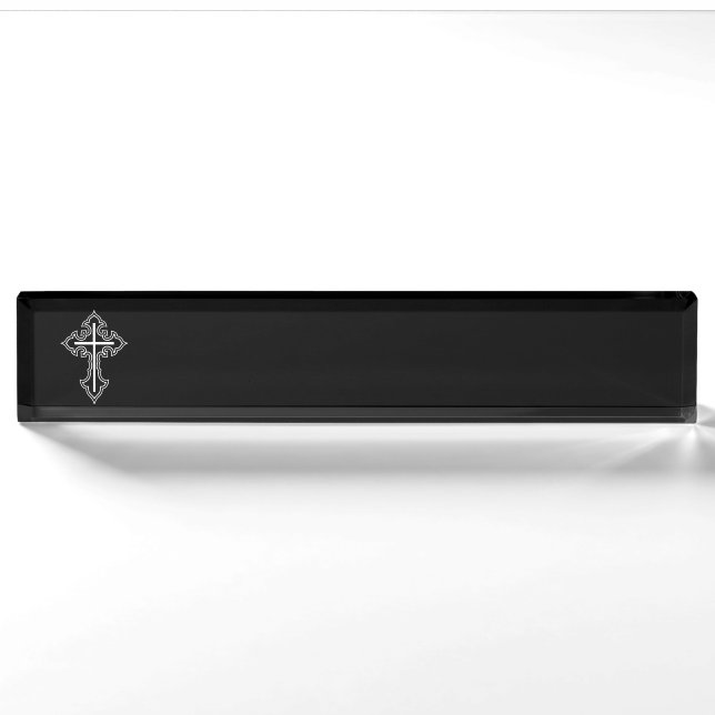 Christian cross nameplate (Front)
