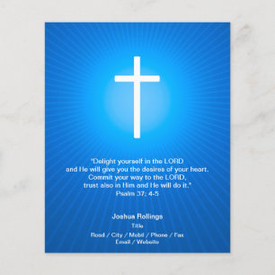 Christian Cross on blue background Flyer