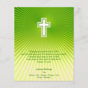 Christian Cross on green background Flyer